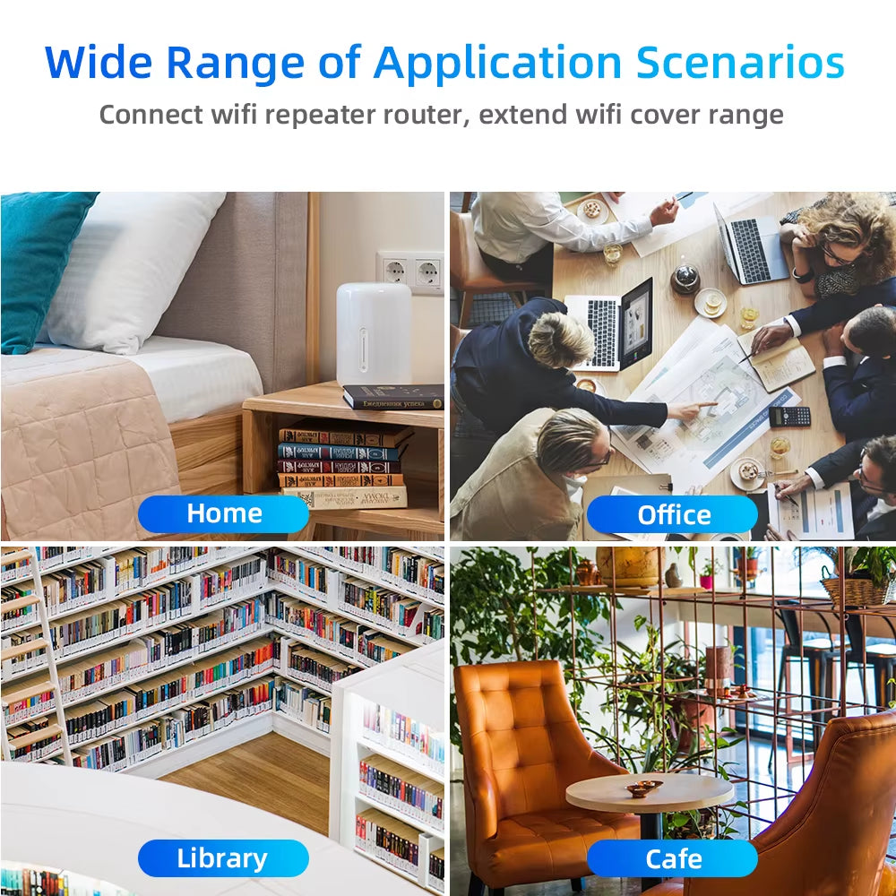 1200Mbps Wifi Repeater Wireless WIFI Extende Wifi Booster 2.4G/5G Dual-Band Network Amplifier Long Range Signal Wifi Router